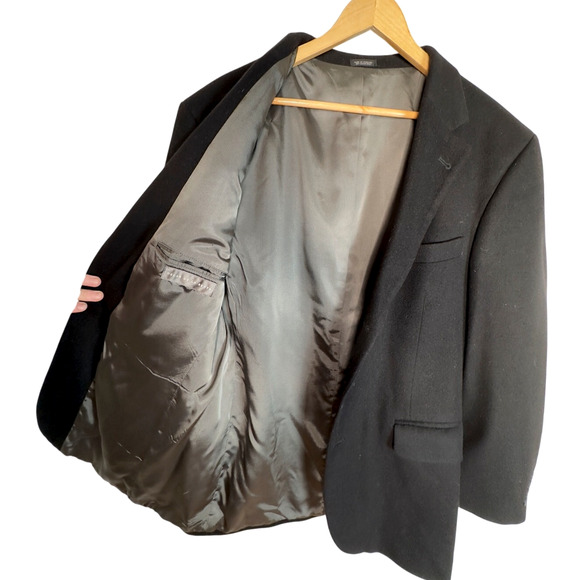 Huckberry 44R 100% Cashmere Blazer $750 Black Luxury Sport Coat Jacket Black - Picture 5 of 10